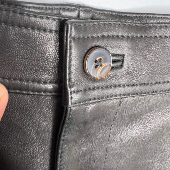 Madewell Womens $498 Leather Midi Skirt Black Size 14 NN408 - Picture 5 of 11